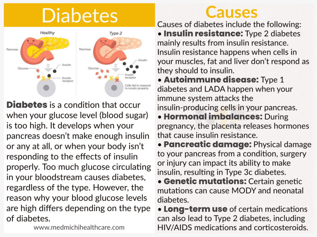 All Disease Causes Short Notes 22 Diabetes