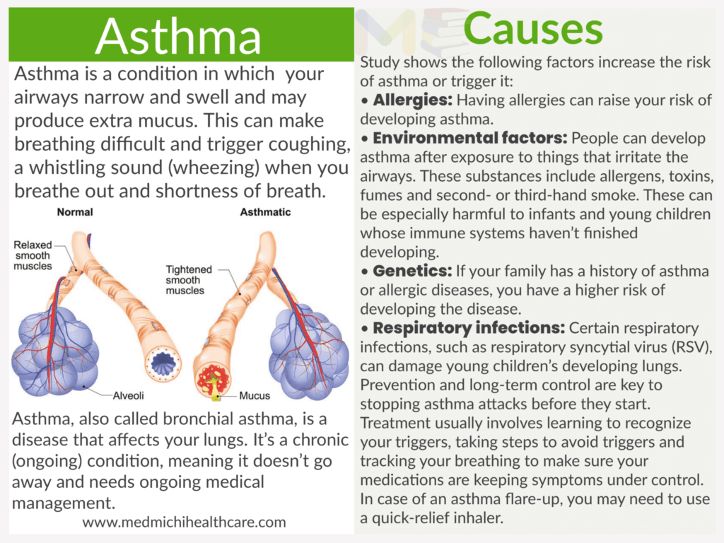 All Disease Causes Short Notes 6 Asthma