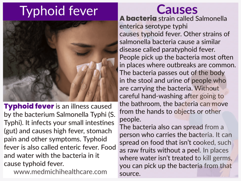 All Disease Causes Short Notes 21 Typhoid fever